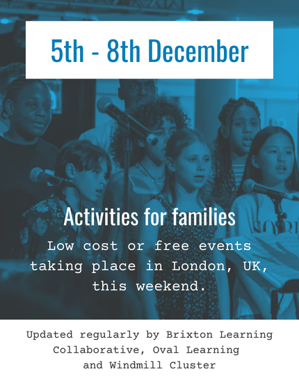 Oval Learning (@ovallearning) on Twitter photo Start your Sat/Sun with Kids' Club at the S. London <a href="/picturehouses/">Team Picturehouse</a>; start the festive ball rolling w/ Youth Voices <a href="/southbankcentre/">Southbank Centre</a>, crafting w/ the Cocoa Butter Club or visiting Santa's Grotto <a href="/brixtonwindmill/">Brixton Windmill</a> - Check out this week's #nocostlowcost PDF bit.ly/NoCostLowCostP…. Start your Sat/Sun with Kids' Club at the S. London <a href="/picturehouses/">Team Picturehouse</a>; start the festive ball rolling w/ Youth Voices <a href="/southbankcentre/">Southbank Centre</a>, crafting w/ the Cocoa Butter Club or visiting Santa's Grotto <a href="/brixtonwindmill/">Brixton Windmill</a> - Check out this week's #nocostlowcost PDF bit.ly/NoCostLowCostP….