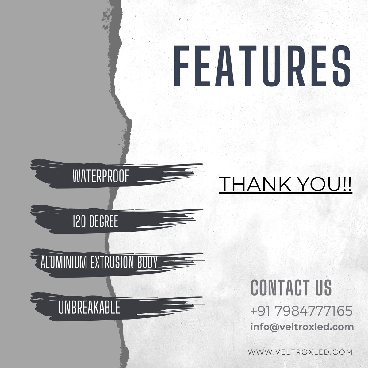 VeltroxL's tweet image. Introducing........
LED Antiglare Linear Flood Light
For Badminton Court, Tennis Court, Tunnel Light, Industrial Lights, Godown Lights, WareHouse Lights
For More Details Contact
VELTROX LED LIGHT
+91 7984 777 165
#veltrox #veltroxled #veltroxledlight #veltroxindustries #light