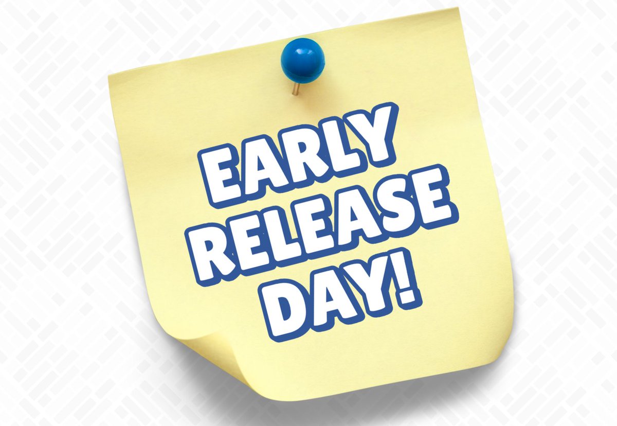 REMINDER: Early Release Day - December 19th

Release Times:
GEAR | 11:05 am
Elementary Schools | 11:30 am
CCHS | 12:15 pm
WJW and Gray | 12:30 pm