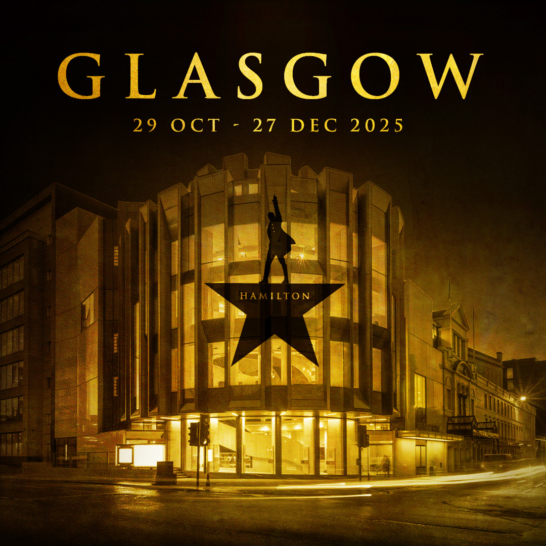 Don’t throw away your shot.

JUST ANNOUNCED: #HamiltonTour is coming to GLASGOW. 👇

📅 29 Oct - 27 Dec 2025
 
Tickets on sale 12 December: atgtix.co/4fUzWkP