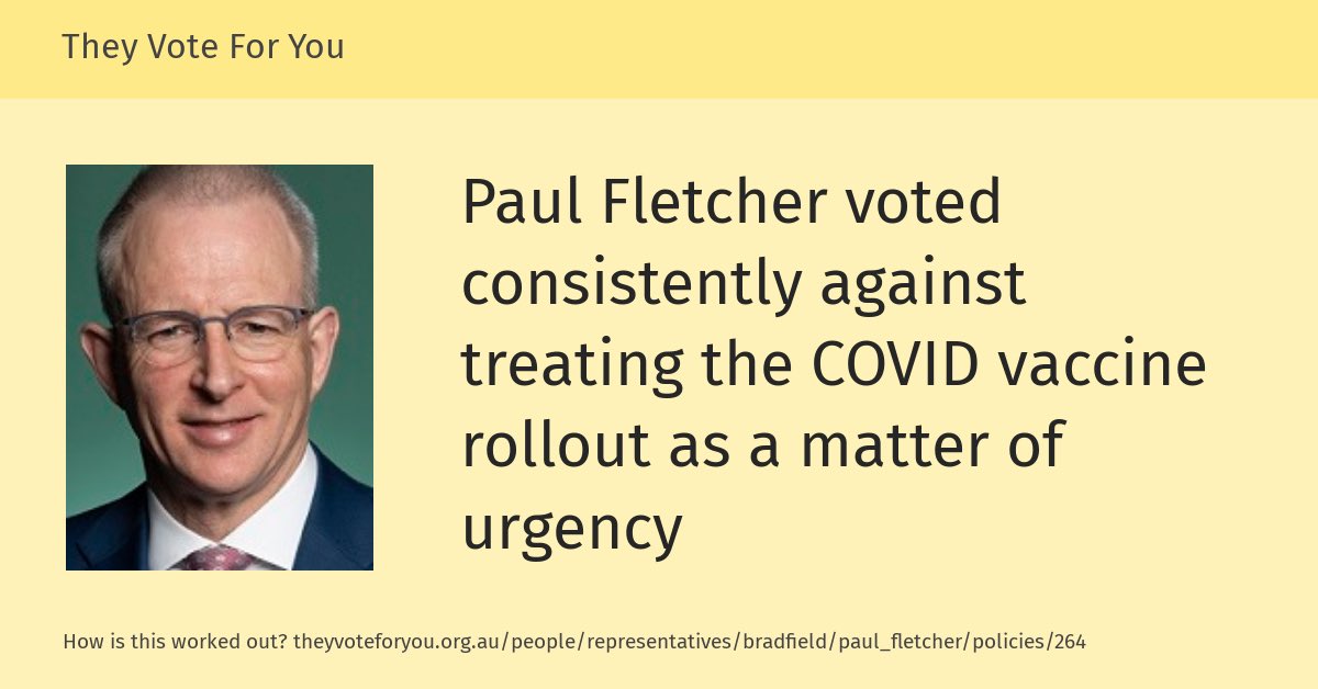 CaraMia200's tweet photo. #Fletcher sees the end of his days on the public teat & is panicked.
#BradfieldVotes has superior options, than an #IPA hack who tried to privatise #AustPost & the #ABC during #LNPLostDecade.
His days are numbered.
#Auspol#LNPNeverAgain https://t.co/6hPKOPMdeL