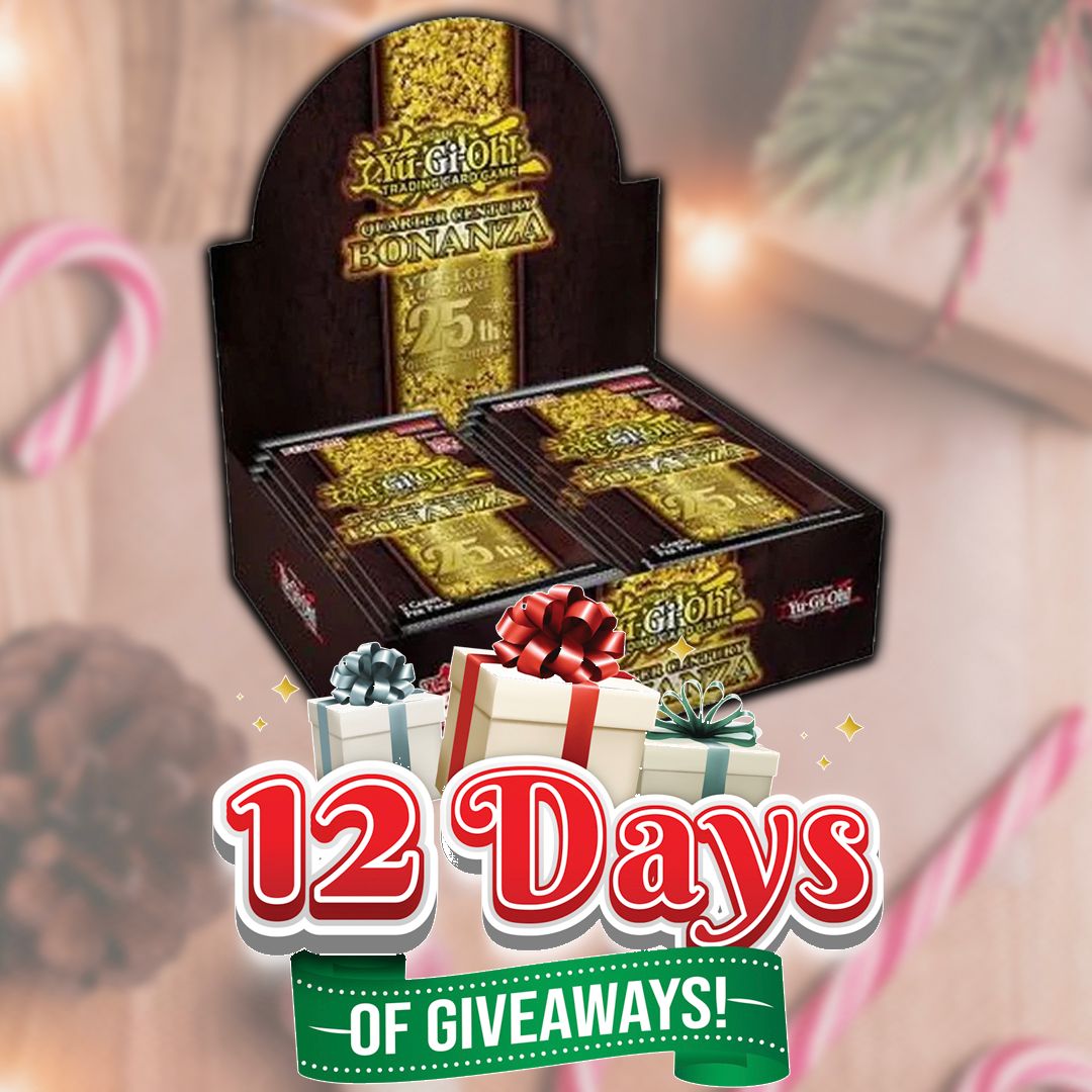 magicmadhouse's tweet image. 12 Days Of Christmas Giveaways Day 5

Yu-Gi-Oh! Quarter Century Bonanza Booster Box 

How To Enter: 

Repost &amp;amp; Like this post ♺
Follow  @MagicMadhouse ✅
Tag a friend  🏷️

Winner will be announced on the 18th December! 

Good Luck 🤞🏻 

(UK Only)
