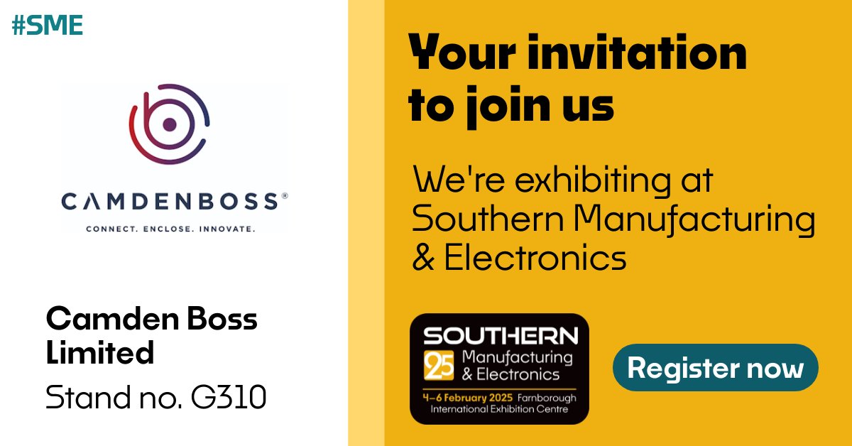 CamdenBoss (@camdenboss) on Twitter photo Only 3 weeks until @Industry_co_uk 2025! ๐
๐ lnkd.in/eZG4kdFs
๐ง sales@camdenboss.com
๐ +44 (0)1638 716101
๐ป camdenboss.com
#ukmanufacturing #ukmfg #supportukmfg #electronics #sme25 #southmanf #enclosures #components #customsolutions #design #camdenboss Only 3 weeks until @Industry_co_uk 2025! ๐
๐ lnkd.in/eZG4kdFs
๐ง sales@camdenboss.com
๐ +44 (0)1638 716101
๐ป camdenboss.com
#ukmanufacturing #ukmfg #supportukmfg #electronics #sme25 #southmanf #enclosures #components #customsolutions #design #camdenboss