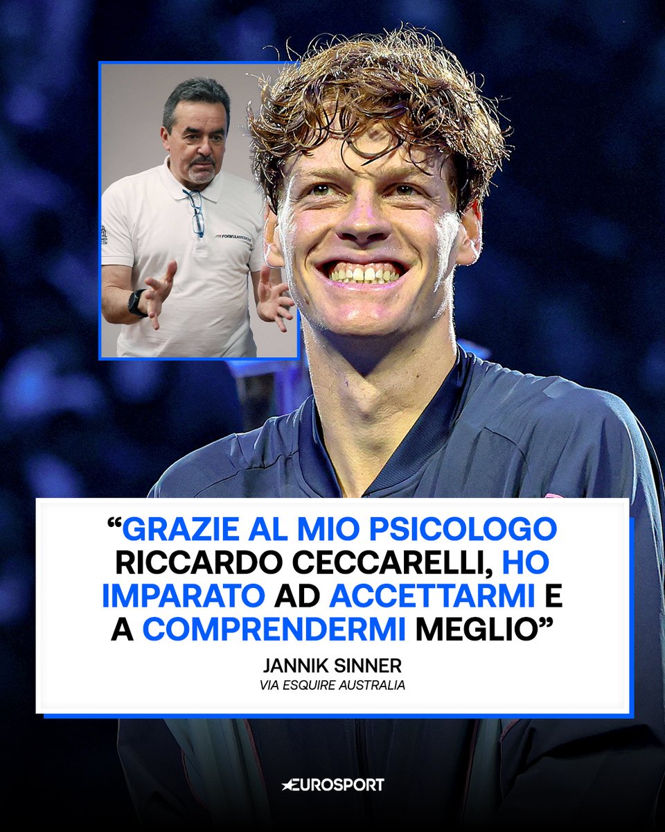 Eurosport_IT's tweet photo. L'importanza dello psicologo 🧠

#EurosportTENNIS #Tennis #Sinner https://t.co/LJ67yPanaB