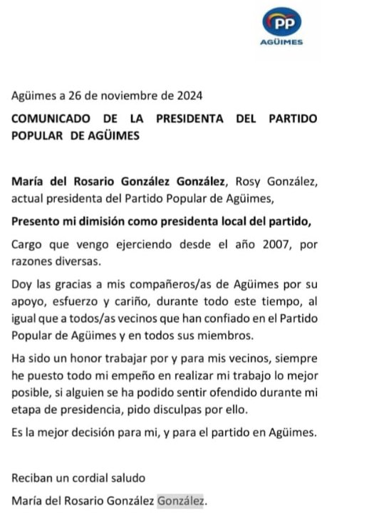 ppaguimes_'s tweet photo. Comunicado de nuestra Presidenta @rosygonzalezgon https://t.co/8nyIrSFTfx