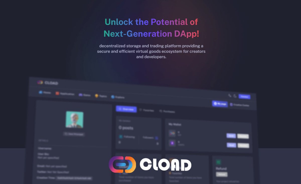 Cload_app's tweet image. Unlock the Potential of Next-Generation DApp!
🌐New CLOAD Website is Now Live👇
🔗cload.one