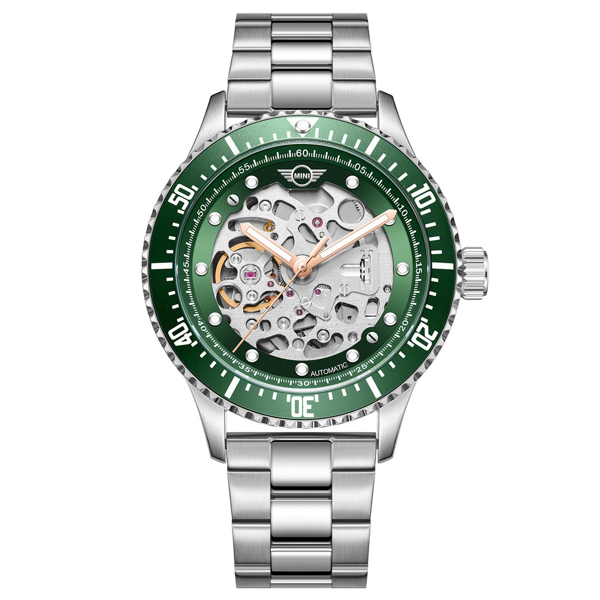 GadgetJapan1's tweet photo. MINI AUTOMATIC WATCH MA-3 GREEN/SILVER
MINI の機械式腕時計第3弾は、オーセンティックなダイバーズウォッチデザインのスケルトンウォッチです。
https://t.co/SgPwQ7ckWf
#MINI #Watches #Automatic #Skeleton #腕時計 #スケルトンウォッチ #自動巻き #機械式腕時計 #ミニクーパー #ミニクラブマン https://t.co/o9zfoxtDtq