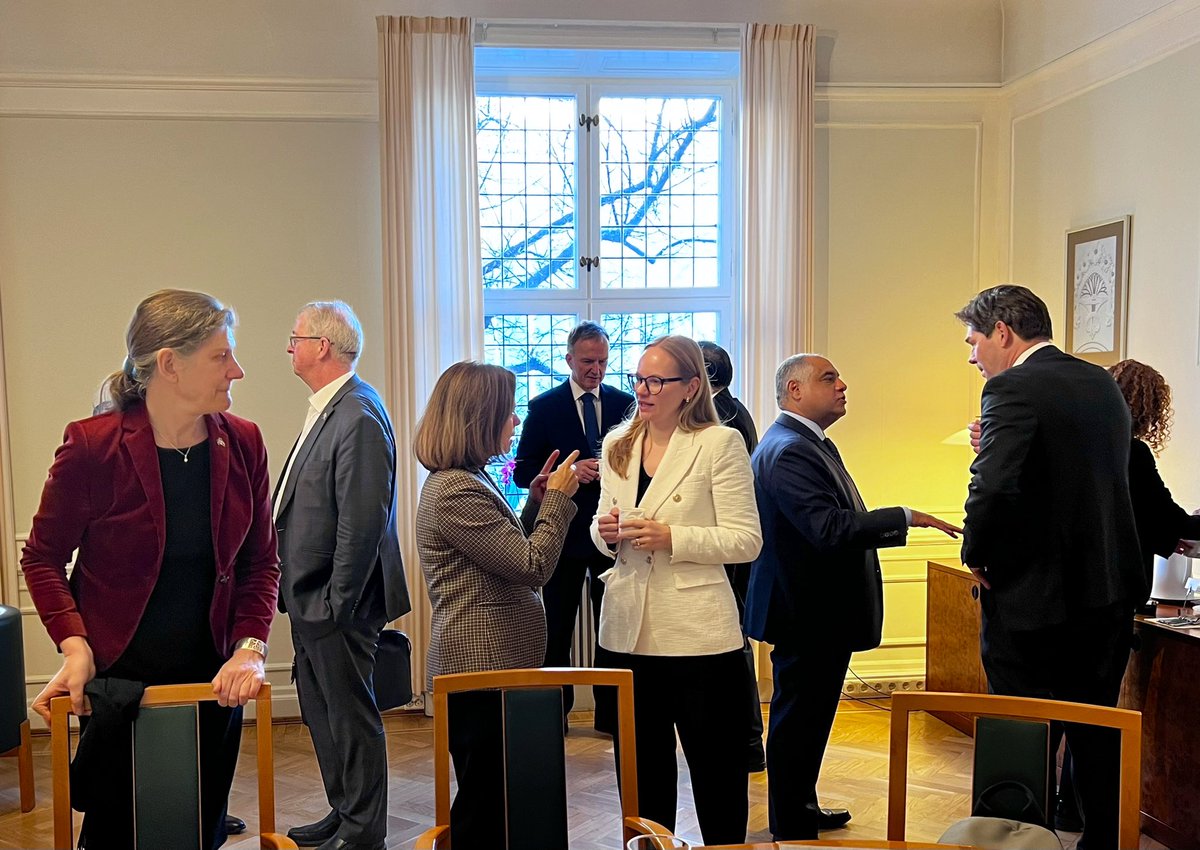 KMedrek's tweet photo. The Core Group of Ambassador’s #Friends_of_Multilateralism held a fruitful discussion with @APildegovics on #Latvia’s priorities for the #UN_Security_Council and with Special Envoy for International Cyber Issues Amb #Andrés_Jato, on #Cybersecurity threats as seen by #Sweden. https://t.co/TqDaKJmbTN