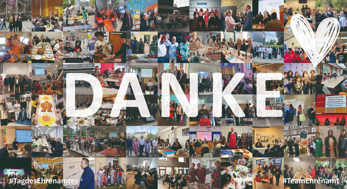 🌟 Heute ist Internationalen Tag des Ehrenamtes - ein Tag, um Danke zu sagen - Danke hoch 💛 ! 

Dank an über 70 Mitgliedsvereine aus NRW, die mit Bildung, Kinder- &amp; Jugendarbeit, Dialog oder gemeinsamen Festen das Leben bereichern.

Ihr seid die Kraft &amp; das Herzstück unserer