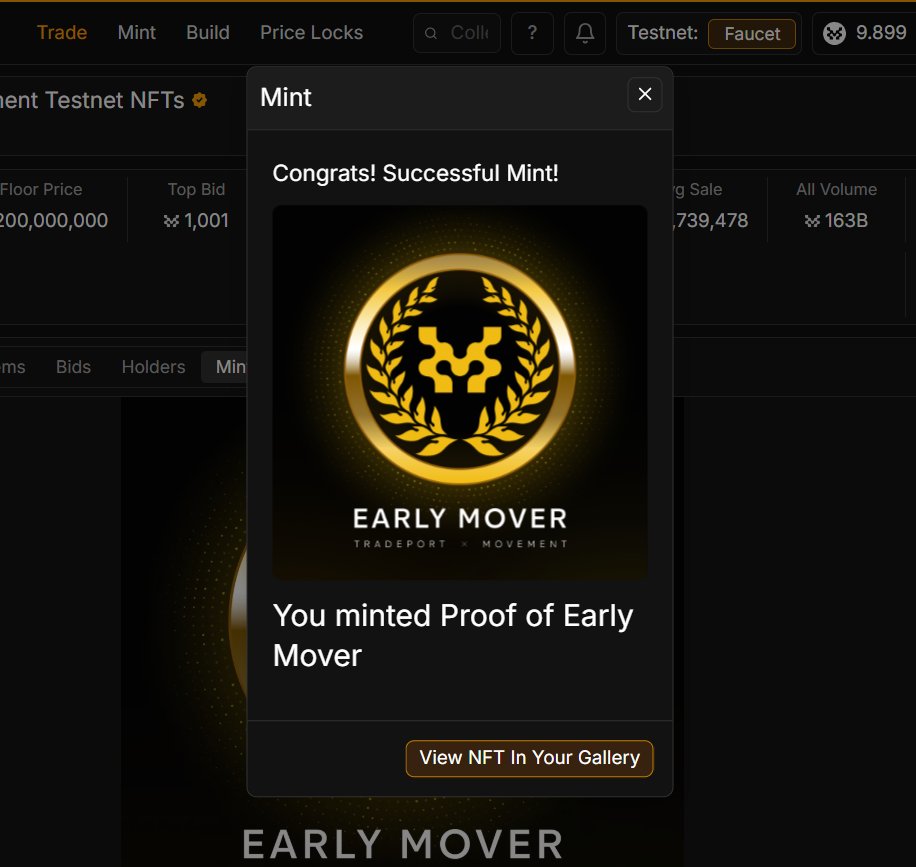 CryptoDuck_TH's tweet photo. มินต์ Proof of Early Mover NFT พร้อมรับโรล "I Was Here Before TGE" จาก @movementlabsxyz 

1⃣ ก่อนอื่นต้องมี Razor Wallet และเลือก network เป็น Bardock Testnet ในกระเป๋า

ถ้าไม่มี Razor: https://t.co/P9SXRT7vT7

2⃣ ไปที่ 👉 https://t.co/egWwDZPj9p
จากนั้นเชื่อมกระเป๋า และกดปุ่ม Faucet ด้านบนขวาของเว็บ เพื่อรับเหรียญทดสอบ 10 MOVE บน Bardock Testnet
(กรณีขึ้น error เคลมไม่ได้ ให้กดรัวๆ จนกว่าจะได้)

3⃣ มินต์ Proof of Early Mover NFT

4⃣ เข้า Discord https://t.co/PkgDixo2Lq
ไปที่ห้อง # nfts (อยู่ในหมวด Mover Central)
จากนั้นกดปุ่ม "Verify MOVEMENT wallet" ทำไปตามขั้นตอนบนเว็บ เพื่อรับโรล "I Was Here Before TGE"
(กรณีขึ้น error เคลม role ไม่ได้ ให้รอแล้วลองใหม่)

คู่มือจับมือทำ: https://t.co/skx0wey6H5