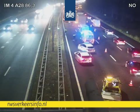 Ongeval met meerdere voertuigen bij knp. Hattemerbroek A28