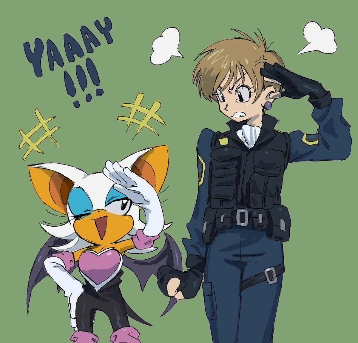 WAHH I need to watch Sonic X again!!! I love Rouge and Topaz duo so much, whoever came up with the dynamic of criminal jewel thief partnered with government agent with THE SAME NAME AS A GEMSTONE needs their brain to be on display in a museum ITS SO COOOOL AND THEYRE SO SILLY