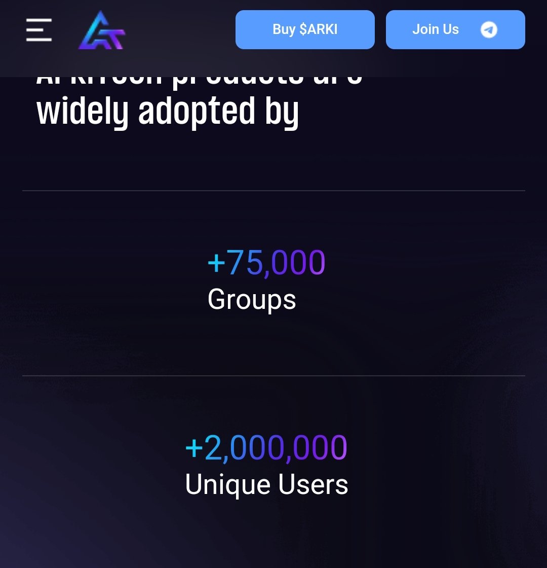 Just added $ARKI to my long-term portfolio on Uniswap ✅

$ARKI is an advanced AI solution by ArkiTech, designed to enhance communication in Telegram groups, already serving over 75k groups and 2M+ active users.

The chart is sitting at rock bottom with a solid double bottom