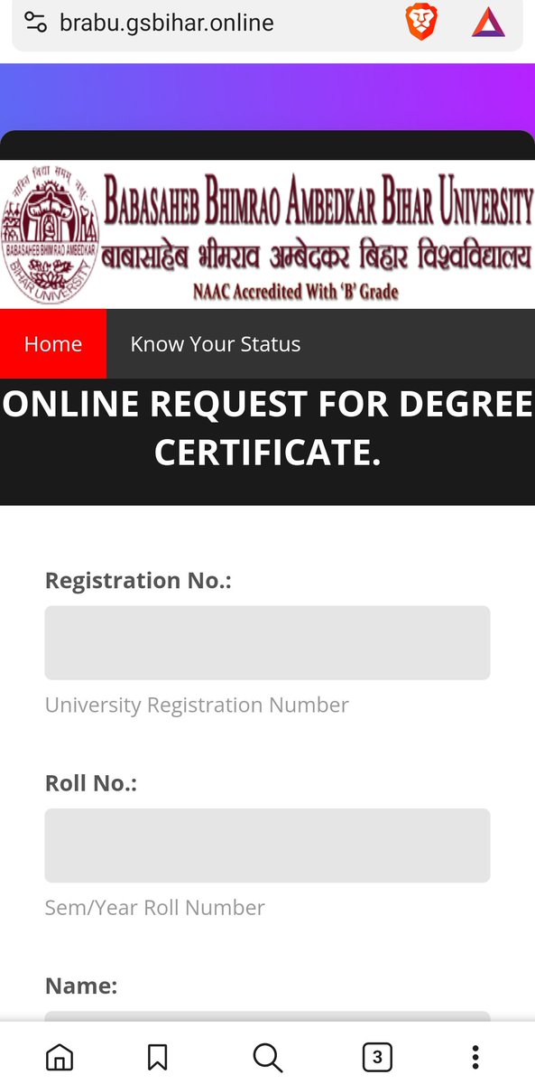 shashi0165's tweet photo. Dear #student
Please don't apply for a degree from #BRABU muz portal  (https://t.co/GMZifKG4Sh). You will not get your degree. I applied and waiting since last 3.5 years. Paid 700/- it's just to harass students. Many are also waiting.
@brabu_ac_in @BiharEducation_ #bihar https://t.co/ncAuehm5jZ