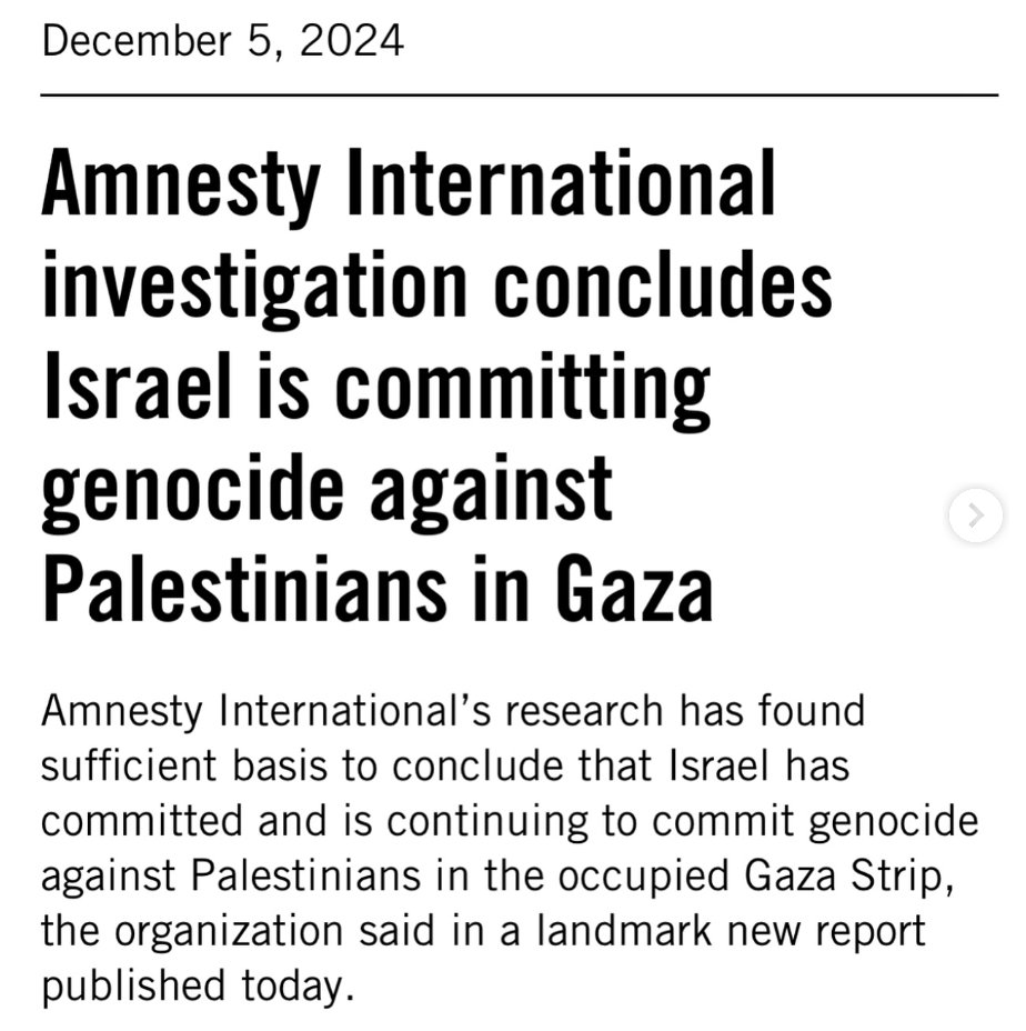 Amnesty International tilslutter sig endeligt fornuftens stemmer, der anderkender, at Israal begår folkedrab. 
Hvornår følger #dkmedier &amp; #dkpol trop?

<a href="/amnesty/">Amnesty International</a> <a href="/amnestydk/">Amnesty International Danmark</a>