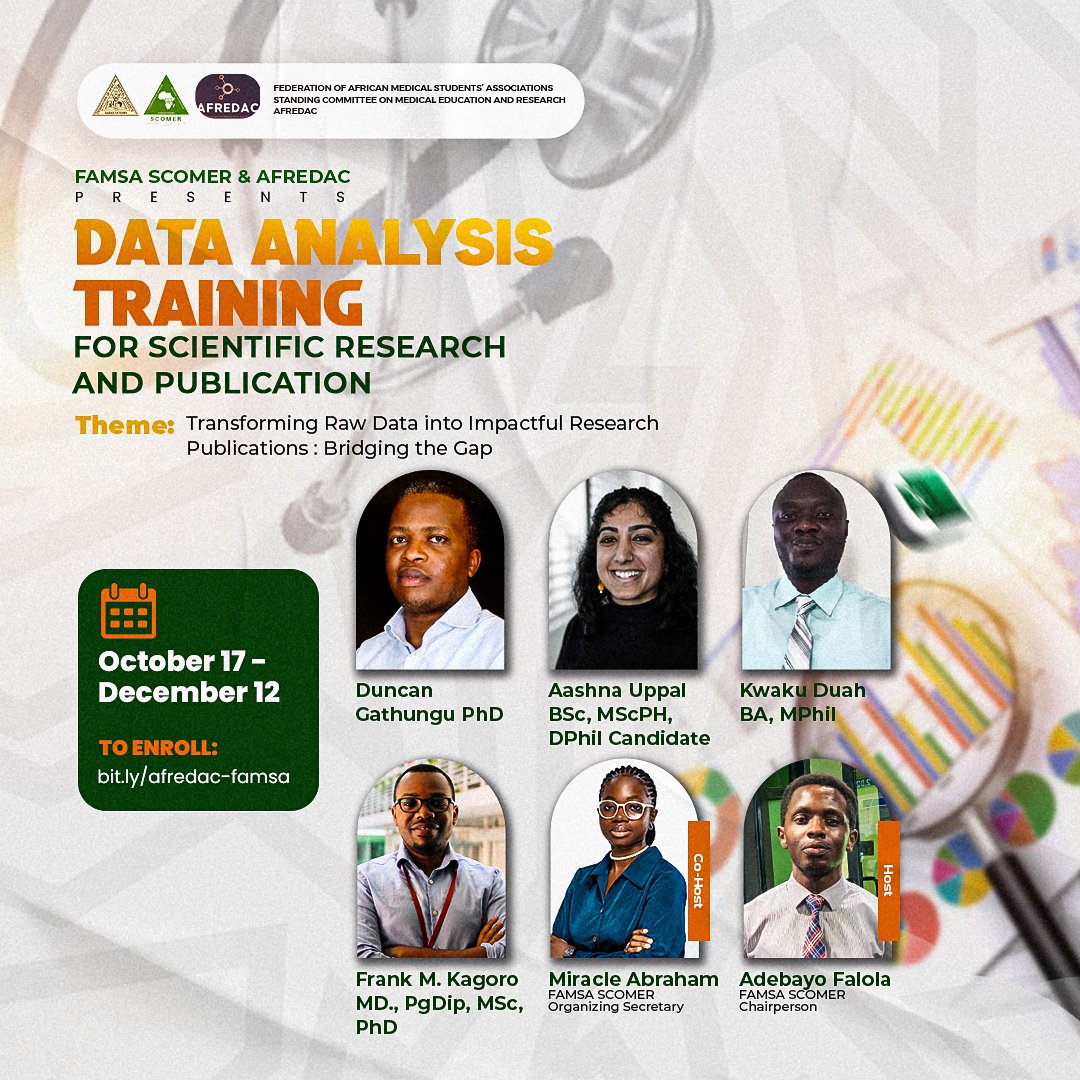 Hello, future R wizards! ✨

The countdown is on for our 7th R Training Session, and we couldn’t be more excited!

🕓 Time: 4 PM GMT every Thursday

Reserve Your Spot Today:

R for Fun Beginners:
afredac.net/groups/r-for-f…

FAMSA Members:
afredac.net/groups/afredac…

#Afredac #RForFun