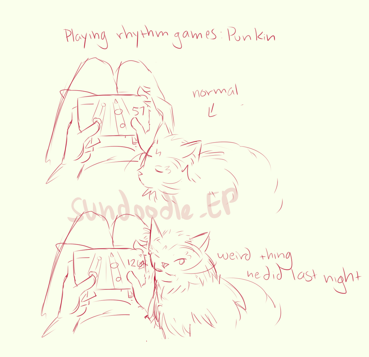 Sundoodle_EP's tweet photo. cat shenanigans https://t.co/cm0ps5YslX