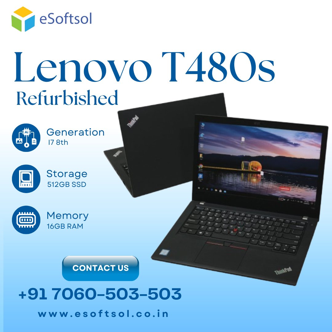 esoftsolinfo's tweet photo. Lenovo T480s
1Year Warranty,
14inch,
I7 8th generation
512GB SSD
16GB RAM

Contact Us:
Email- info@esoftsol.co.in
Phone No.- +91 7060-503-503
Whatsapp - https://t.co/okKW9K65np

#ms365 #laptops #discount #lenovo #lenovot480s #I7thgeneration #I8thgeneration #512gbSSD #16GBRAM https://t.co/vCBqPRzgR1