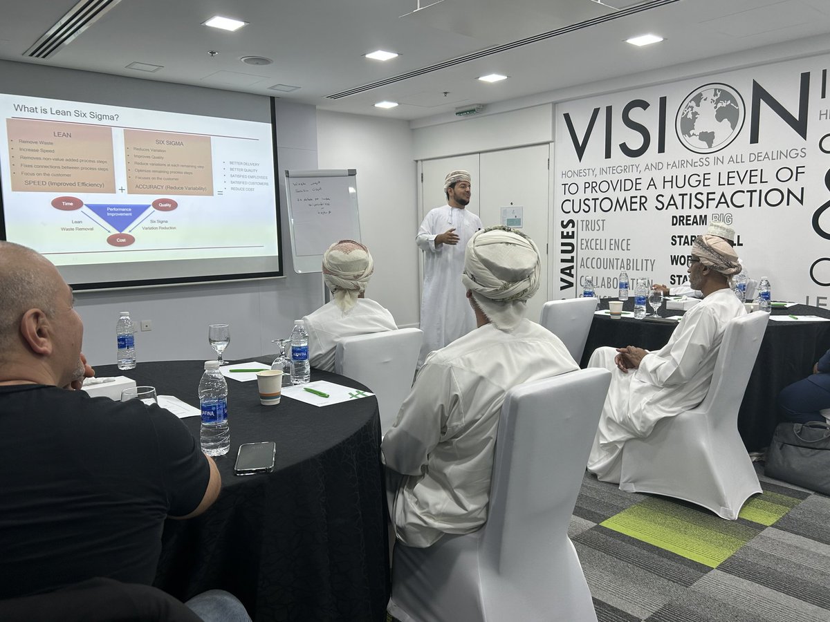 Two groups of Infoline Company have gone through Yellow Belt of Lean Six Sigma Training.
The course delivered by Dr. Yousuf Al Khamisi 

<a href="/YKhamisi/">Yousuf Al Khamisi l يوسف الخميسي</a> 
<a href="/opal_oman/">OPAL OMAN</a>