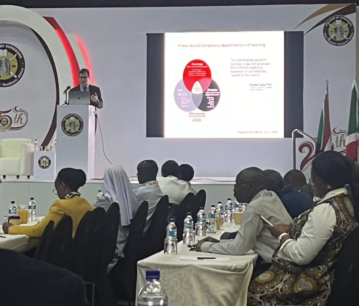 afroprs's tweet photo. Prof. Barach currently presenting on the topic Sustaining and spreading surgical safety improvement: Implications for advancing the culture and technology for patients and the workforce.

#COSECSA25 #scientificconference #zimbabwe #afroprs https://t.co/cWIJHHRj9d