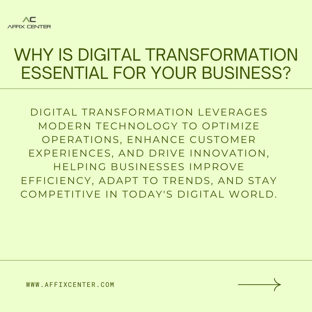 Affix_Center's tweet photo. 🌟 Transform Your Business for the Digital Era! 🌟
Digital transformation isn’t just a buzzword – it’s necessary in today’s tech-driven world. Let Affix Center be your guide to a successful digital transformation.Visit us at https://t.co/BshCPcWoaq and step into the future today! https://t.co/yYmr5Im7TH