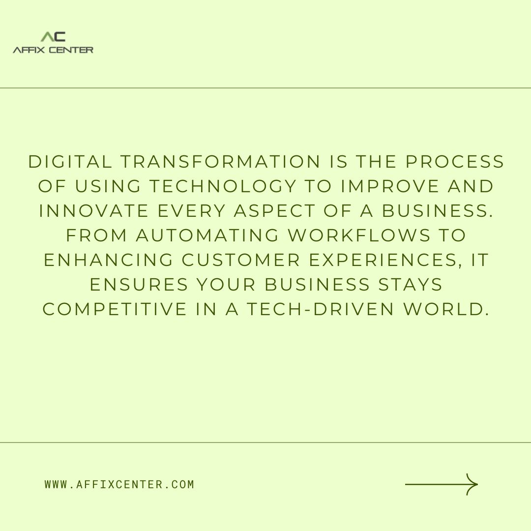 Affix_Center's tweet photo. 🌟 Transform Your Business for the Digital Era! 🌟
Digital transformation isn’t just a buzzword – it’s necessary in today’s tech-driven world. Let Affix Center be your guide to a successful digital transformation.Visit us at https://t.co/BshCPcWoaq and step into the future today! https://t.co/yYmr5Im7TH