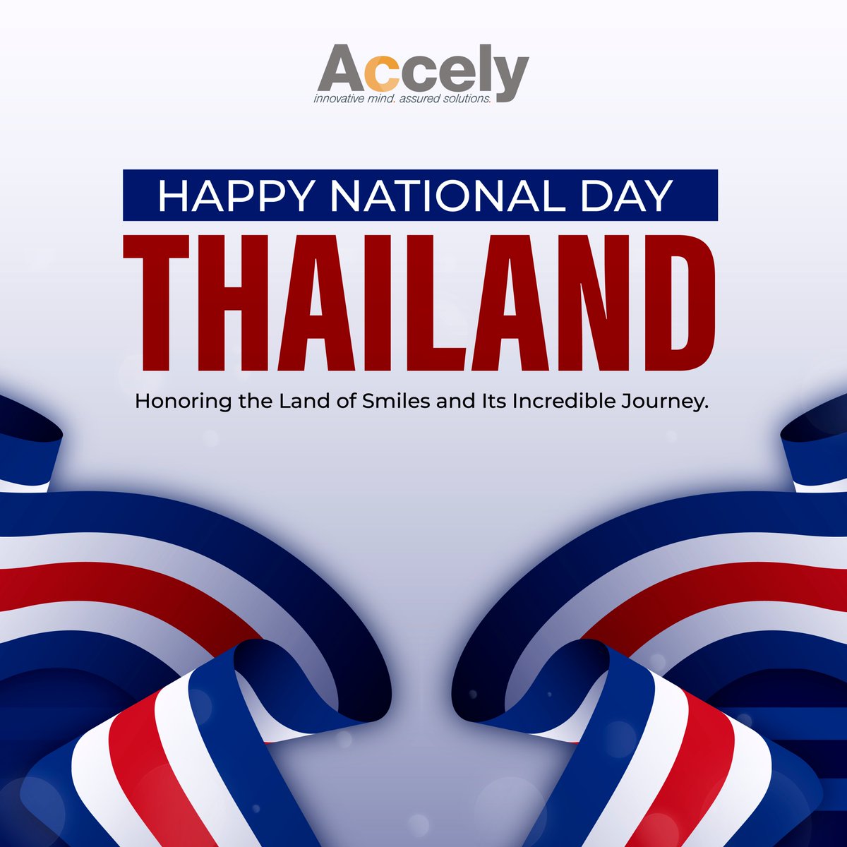 accelygroup's tweet image. Happy National Day Thailand
A day to honor the rich heritage, vibrant culture, and resilient spirit of this remarkable nation. Wishing you prosperity and joy!

#Accely #ThailandNationalDay #UnityAndPride #CulturalHeritage #LandOfSmiles #ThailandSpirit