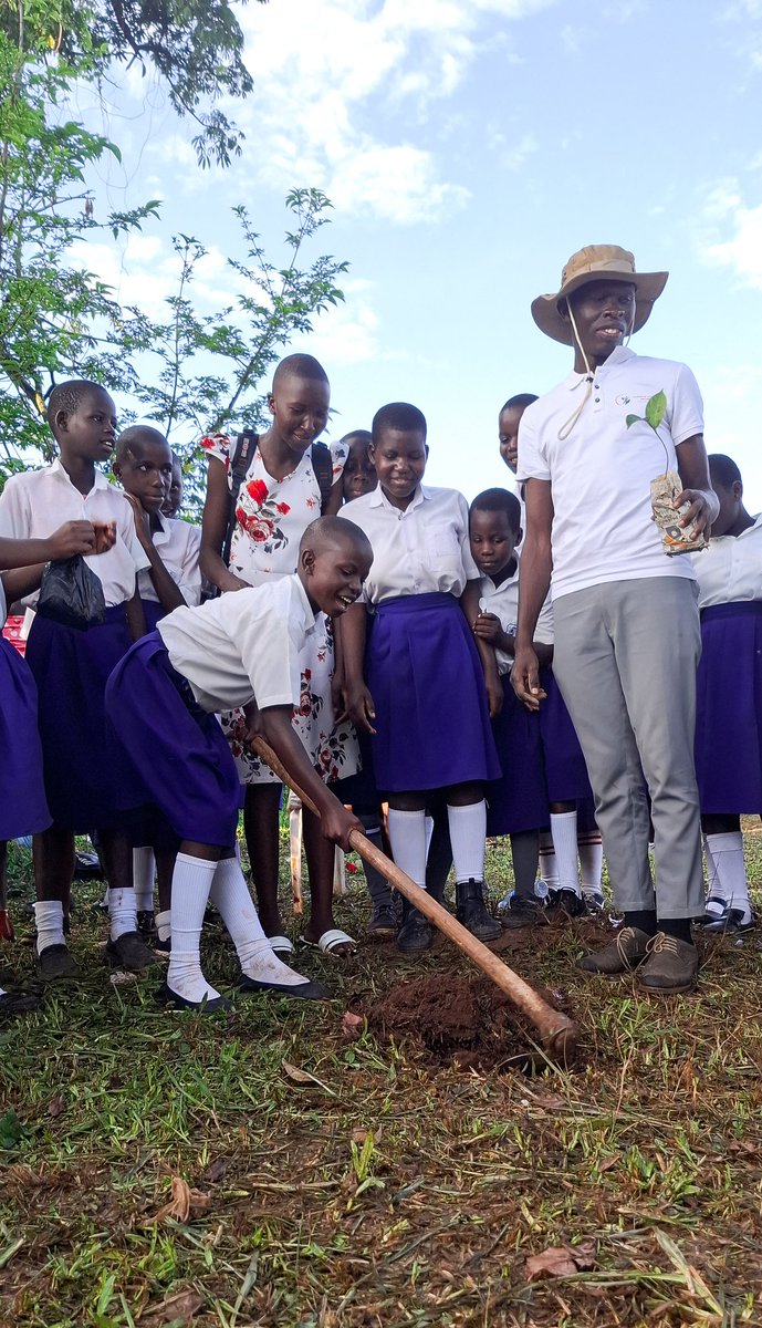 CLIMATEINCLUS's tweet photo. Our new month kicked off with the  celebration of world AIDS Day in Katosi primary school  &amp; what better way to climax any event than to give back to society. 100 trees were planted.🌲🌲🌲🌲
🎗️ You and I can mitigate climate change by planting one tree at a time 🌲🤝🌍 https://t.co/nzEVxqHywO