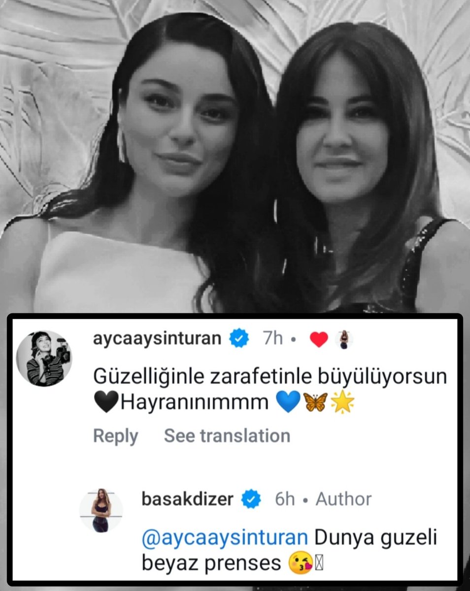 Duo you didn't Know you needed. I love them. Çok kalp ♥️🥺

AYÇA:- you fascinated me by your beauty and Grace. I'm your fan.💙🦋🌟
BAŞAK:-The world's most beautiful white princess😘

#AyçaAyşinTuran #BaşakDizerTatlituğ