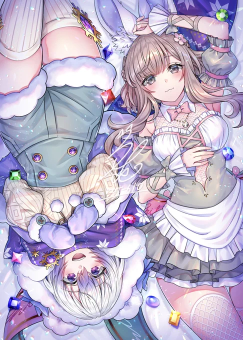 表紙完成〜2月ちゃんと4月ちゃん 