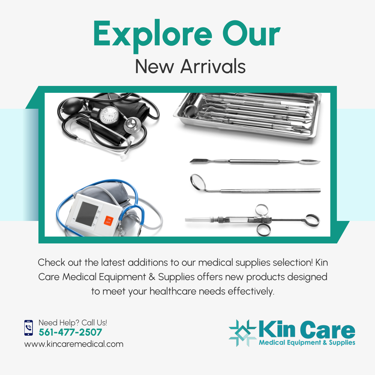 KinCareMedical's tweet photo. Exciting news! Kin Care Medical Equipment &amp; Supplies has new arrivals in our medical supplies range. Visit our website to explore the latest offerings today! 

#BocaRatonFL #MedicalSupplies #NewArrivals https://t.co/GxsFhgluQ6