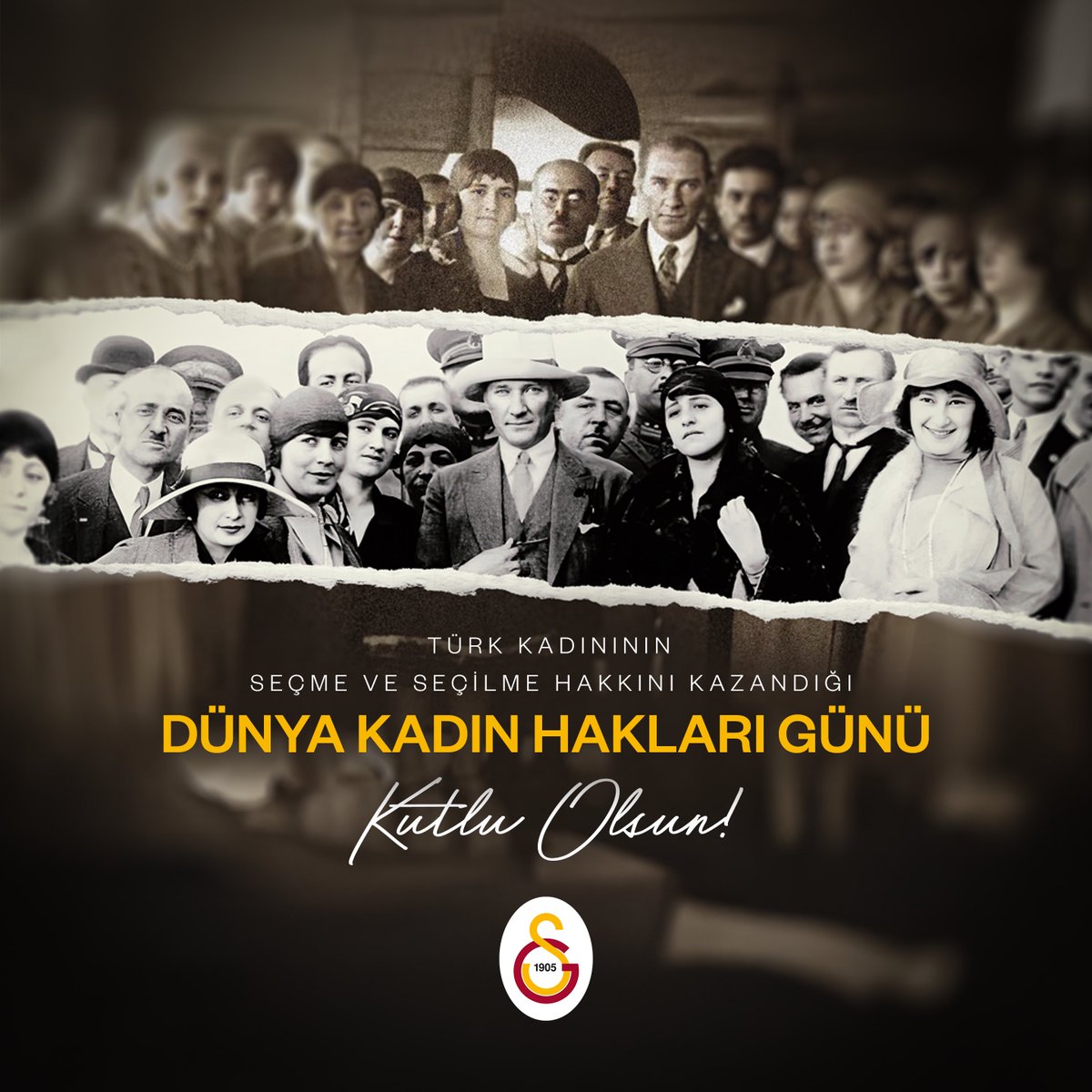 90 yıl önce bugün, Türk kadınına seçme ve seçilme hakkını kazandırarak dünyaya örnek olan Ulu Önderimiz Mustafa Kemal Atatürk'ü saygıyla anıyor, #5AralıkDünyaKadınHaklarıGünü'nü kutluyoruz.