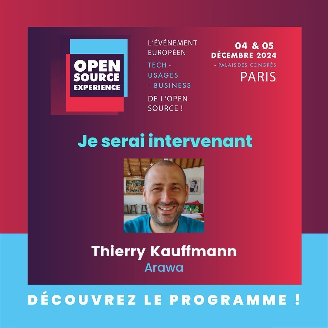 Arawa - Collaboration Open Source (@arawa_fr) on Twitter photo 📢 #OSXP2024 aujourd'hui à 14h50, T. Kauffmann présentera "Pourquoi et comment reprendre la maintenance d’un #LogicielLibre en tant qu’entreprise ?"
👋 <a href="/OSXP_Paris/">Open Source Experience</a> <a href="/bigbluebutton/">BigBlueButton</a> <a href="/blindsidenetwks/">Blindside Networks</a> <a href="/Nextclouders/">Nextcloud 📱☁️💻</a> <a href="/NextcloudFR/">@NextcloudFR 🇫🇷</a>
#️⃣ #OSXP #LogicielsLibres #OpenSource #BBB #BigBlueButton 📢 #OSXP2024 aujourd'hui à 14h50, T. Kauffmann présentera "Pourquoi et comment reprendre la maintenance d’un #LogicielLibre en tant qu’entreprise ?"
👋 <a href="/OSXP_Paris/">Open Source Experience</a> <a href="/bigbluebutton/">BigBlueButton</a> <a href="/blindsidenetwks/">Blindside Networks</a> <a href="/Nextclouders/">Nextcloud 📱☁️💻</a> <a href="/NextcloudFR/">@NextcloudFR 🇫🇷</a>
#️⃣ #OSXP #LogicielsLibres #OpenSource #BBB #BigBlueButton