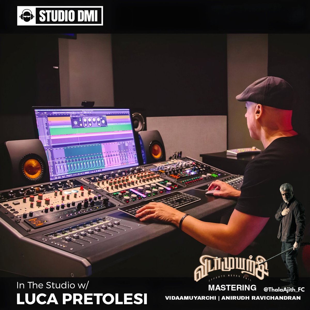 [BREAKING] 🚨 

THALA AJITH’s #VidaaMuyarchi Songs Mastering Work is Done by Grammy Award Winning Sound Engineer <a href="/LucaPretolesi/">Luca Pretolesi</a> at <a href="/StudioDMI/">Studio DMI</a>, USA! 🇺🇸 🎶 

It’s Shaping Up To Be An İnternational Masterpiece 🌟

#Anirudh | #Ajithkumar