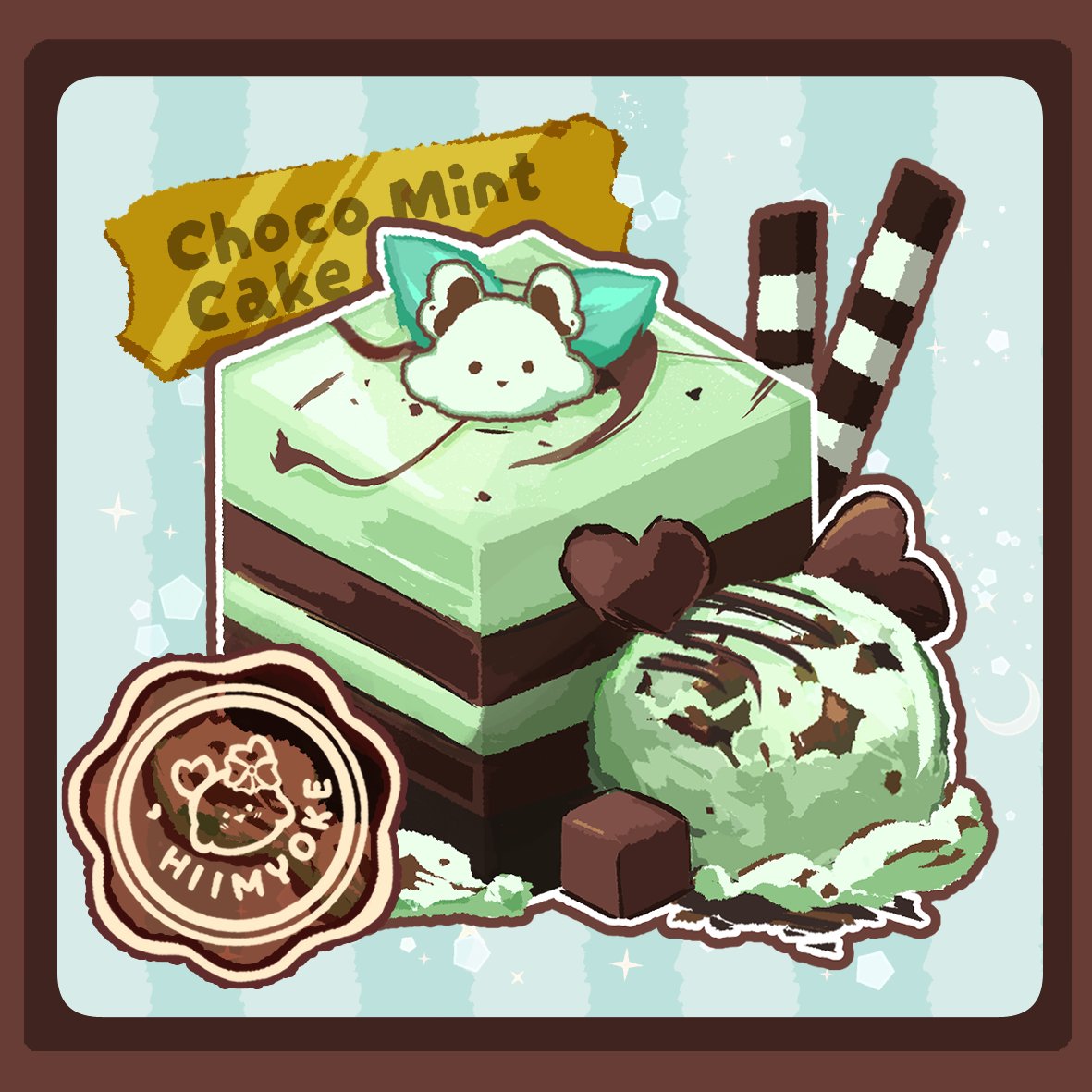 Hiimyoke's tweet photo. 🌱🍵 #art #foodart #bakery #mint #Artist https://t.co/ZkcCsE4q8q