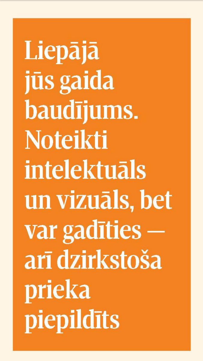 "Šis nu reiz ir gadījums, kad visa komanda strādā vienam mērķim un  skaistums nav tikai pašmērķis, bet arī jēdzieniski un emocionāli  piepildīta zīme," šodien žurnālā "IR" raksta Zane Radzobe. 
"Rītausma Vakaros" jau sestdien, 7. decembrī!
bilesuparadize.lv/lv/event/143924