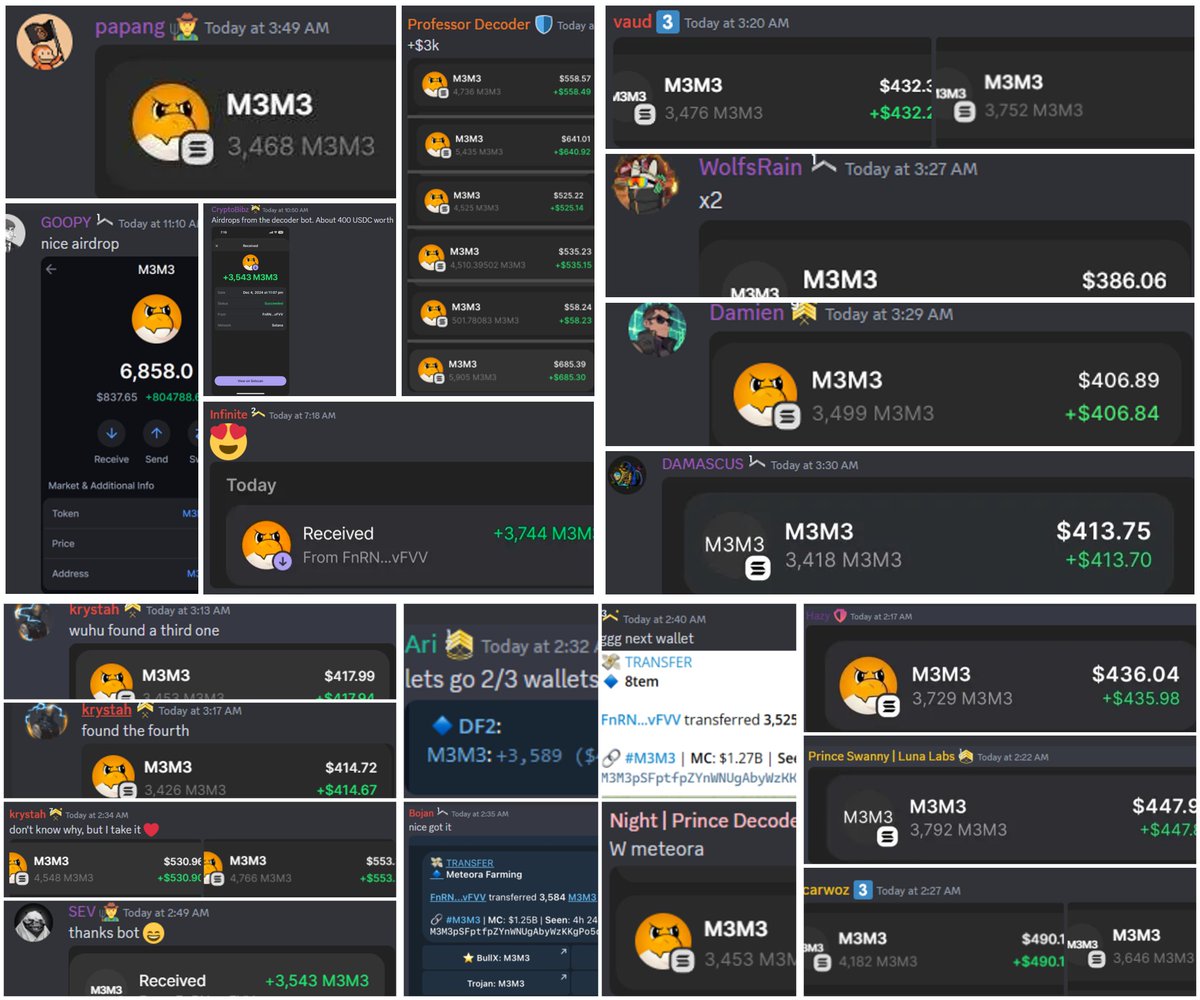 Huge airdrop today for our farmers! Thousands and thousands of free $ airdropped. Join today for just a one month fee, see the bottom of our Discord's "quick-start-guide" channel

Also this week our <a href="/MeteoraAG/">Meteora</a> farmer had some huge updates:
- Get into bid-ask (one one sided Spot)