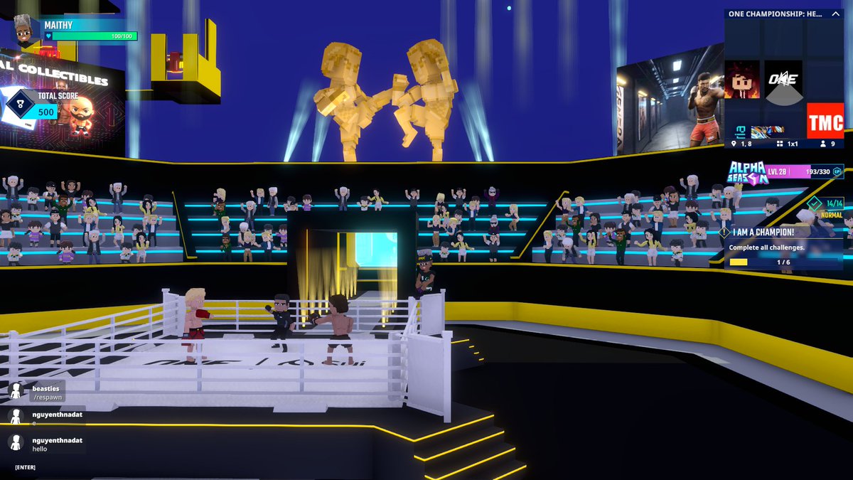 MangVol3's tweet photo. Entering the @ONEChampionship Stadium in Hero's Quest @TheSandboxGame. Time to become a legend! 🏟️🦸 https://t.co/3ShQ0Rn8Ul #TheSandbox #AlphaSeason4 #AS4SocialChallenge https://t.co/83eUu2CBw4