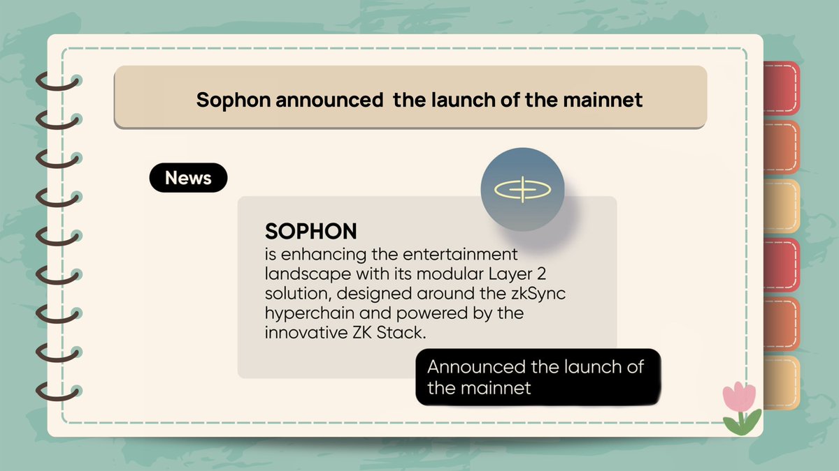 SatoshiStory's tweet photo. Sophon announced (https://t.co/FwxFVD0D5K) the launch of the mainnet

Sophon (https://t.co/ubCULcD6Fs) is enhancing the entertainment landscape with its modular Layer 2 solution, designed around the zkSync hyperchain and powered by the innovative ZK Stack. https://t.co/UqJJe7pwee