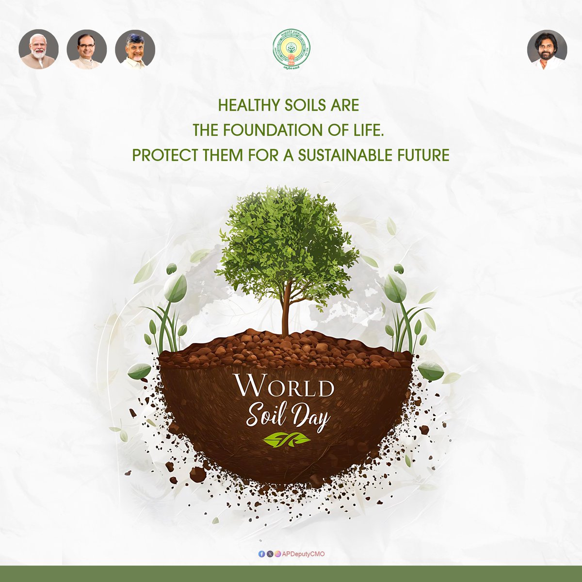 APDeputyCMO's tweet image. Soil is a living organism. Treat it with respect, and it will nurture you in return.

This emphasizes that soil is not just dirt but a dynamic, living system filled with microorganisms and nutrients vital for life. To sustain its health, we must protect it from pollution,…