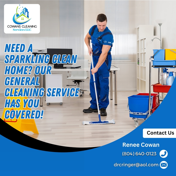 CowansCleaning's tweet photo. Keep your space fresh and welcoming with Cowan's Cleaning Services LLC's comprehensive General Cleaning. From dusting to floor care, we handle every detail to leave your home or office spotless.#GeneralCleaning #SpotlessSpace
https://t.co/jFZVL6xaOM https://t.co/nBwEZuA8H4