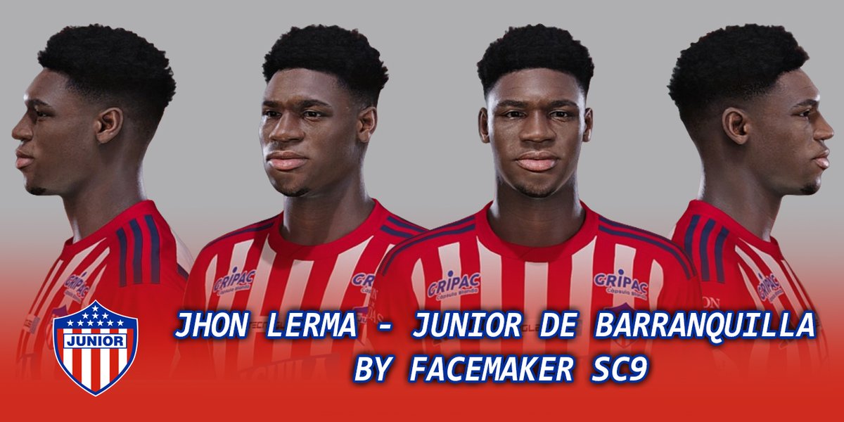 SanderX_19's tweet photo. Jhon Lerma - Junior de Barranquilla | Face PES 2021 PC        

#eFootball #PES2020 #PES2021 #DreamPatch #SmokePatch @JuniorClubSA #FootballLife2024 #FootballLife2025 #JhonLerma #JuniordeBarranquilla #LigaBetplay2024  

Link: https://t.co/UoHXsdXbIi https://t.co/SppvkjQyWX