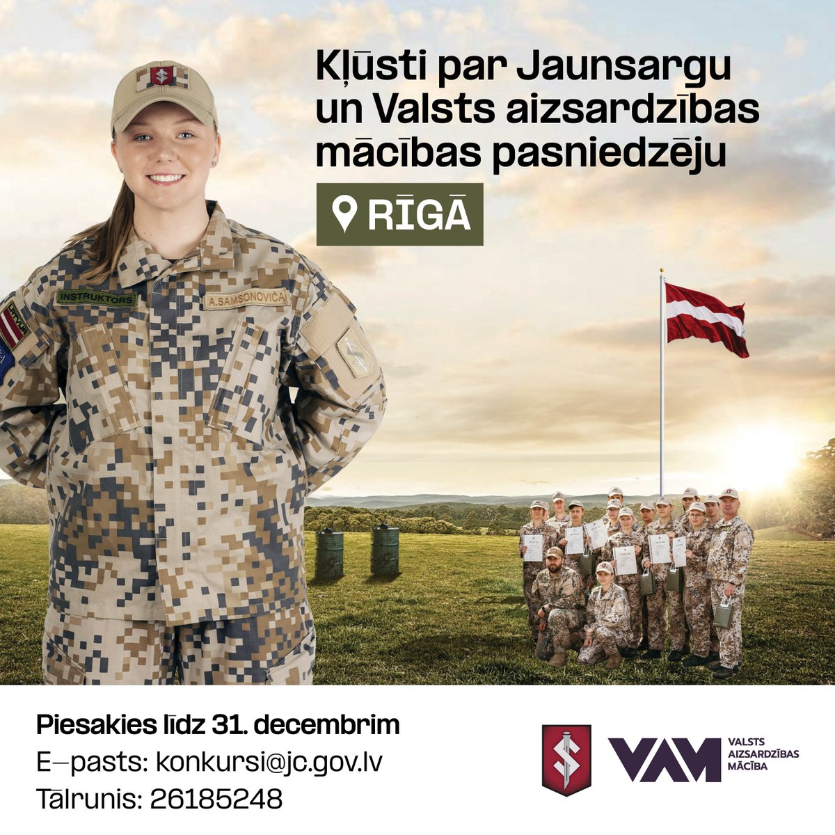 Aicinām pretendentus pieteikties uz JAUNSARGU INSTRUKTORA amatu Rīgā – cutt.ly/veXxwcud

#TeIrDarbs