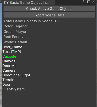 krishnamohan_y3's tweet photo. Excited to announce my new Basic Game Object Inspector Tool for Unity!   

Easily check active game objects, view them with color codes, and export scene data with just a click.
  https://t.co/b1Am3CvXh0…

 #Unity #GameDev #IndieDev #GameDevelopmentTools https://t.co/xdooDL1Sr3