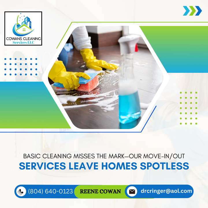 CowansCleaning's tweet photo. Standard cleaning isn’t enough for a move. Cowan’s Cleaning Services LLC provides detailed move-in and move-out cleaning that ensures every corner is spotless and ready for its next resident. #MoveOutCleaning https://t.co/jFZVL6xaOM https://t.co/gcsyzeXuhv
