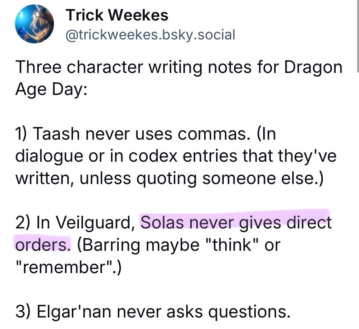 _coromoor's tweet photo. #veilguardspoilers
he wants to give wisdom, not orders 😌 https://t.co/0DzAJl0nCe