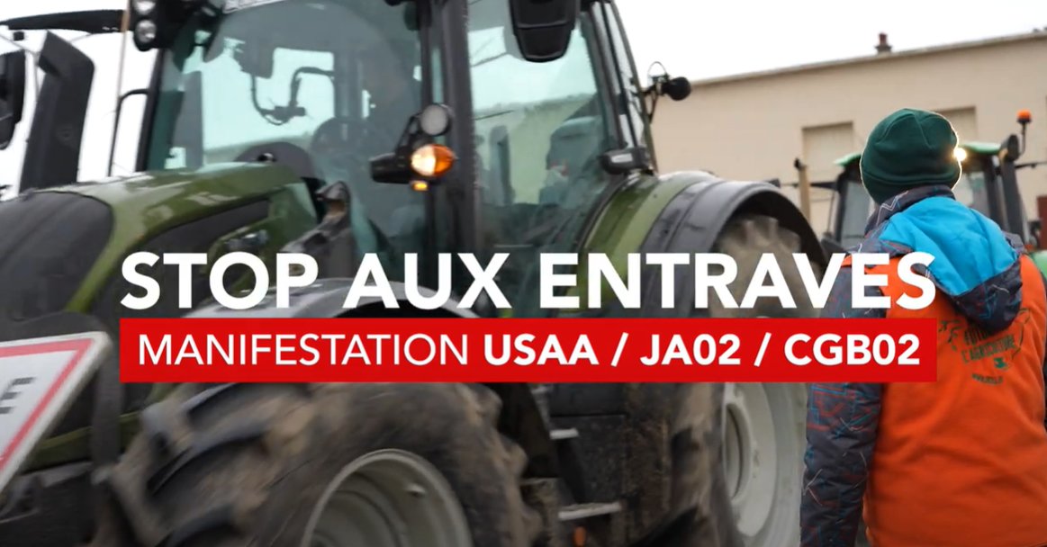 usaa_02's tweet photo. ⛔️STOP AUX ENTRAVES 🛑
NON à la #suradministration 📝📚
NON aux #surtranspositions ❌
Récapitulatif en vidéo de la manifestation de l'USAA, des @jeunesagri02 et de la @cgb_htsdefrance du 27 novembre dernier. 🦺
https://t.co/B4tCrkxUP1
Crédit vidéo : L'Agriculteur de l'Aisne https://t.co/i0xWiI01Wh