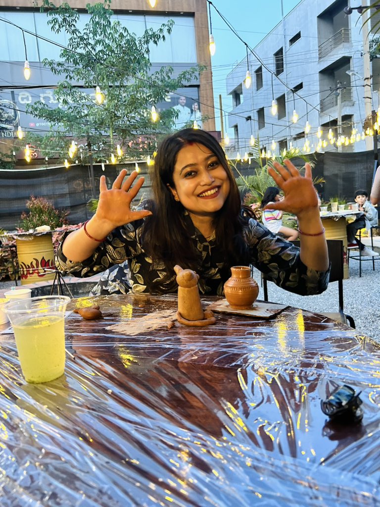 travelwithsubha's tweet photo. Clay-tastrophic weekend in Bangalore! 

Joined a pottery workshop recently and look what i made? https://t.co/gGXfYUdybh