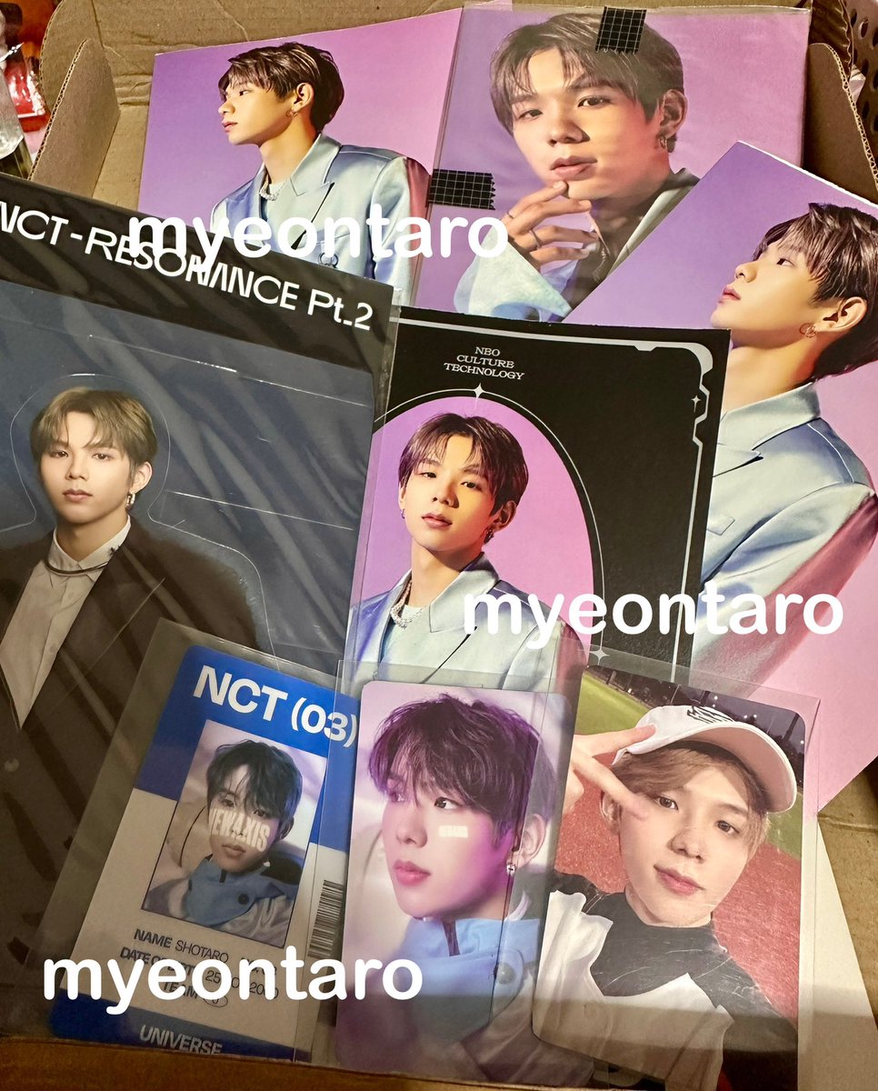 myeontaro's tweet photo. wts lfb ph nct shotaro riize

shotaro nct set
- nct 2020 resonance postcards &amp; nct 2021 universe era baseball photopack id cards set
- ₱400 + sf
- comes w/ lots of other shotaro freebies

mop: gcash/bpi
mod: sdd/ggx (sdd preferred. loc paranaque) https://t.co/cfwjOWhEto