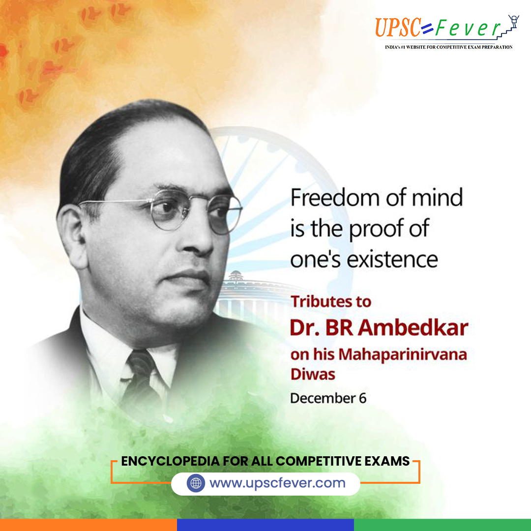 upscfever's tweet photo. Honoring Dr. Baba Saheb Ambedkar on Om Mahaparinirvan Diwas

On this Om Mahaparinirvan Diwas, we salute Dr. Baba Saheb Ambedkar, whose vision and determination brought about monumental changes in our society.

🌐: https://t.co/UT0yFQd91q
📚: Encyclopedia for all #CompetitiveExams https://t.co/a1A8fcOPSJ